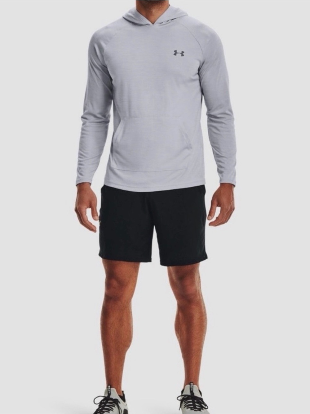 Under Armour HeatGear Hoodie Gray Loose Fit Athletic Pullover